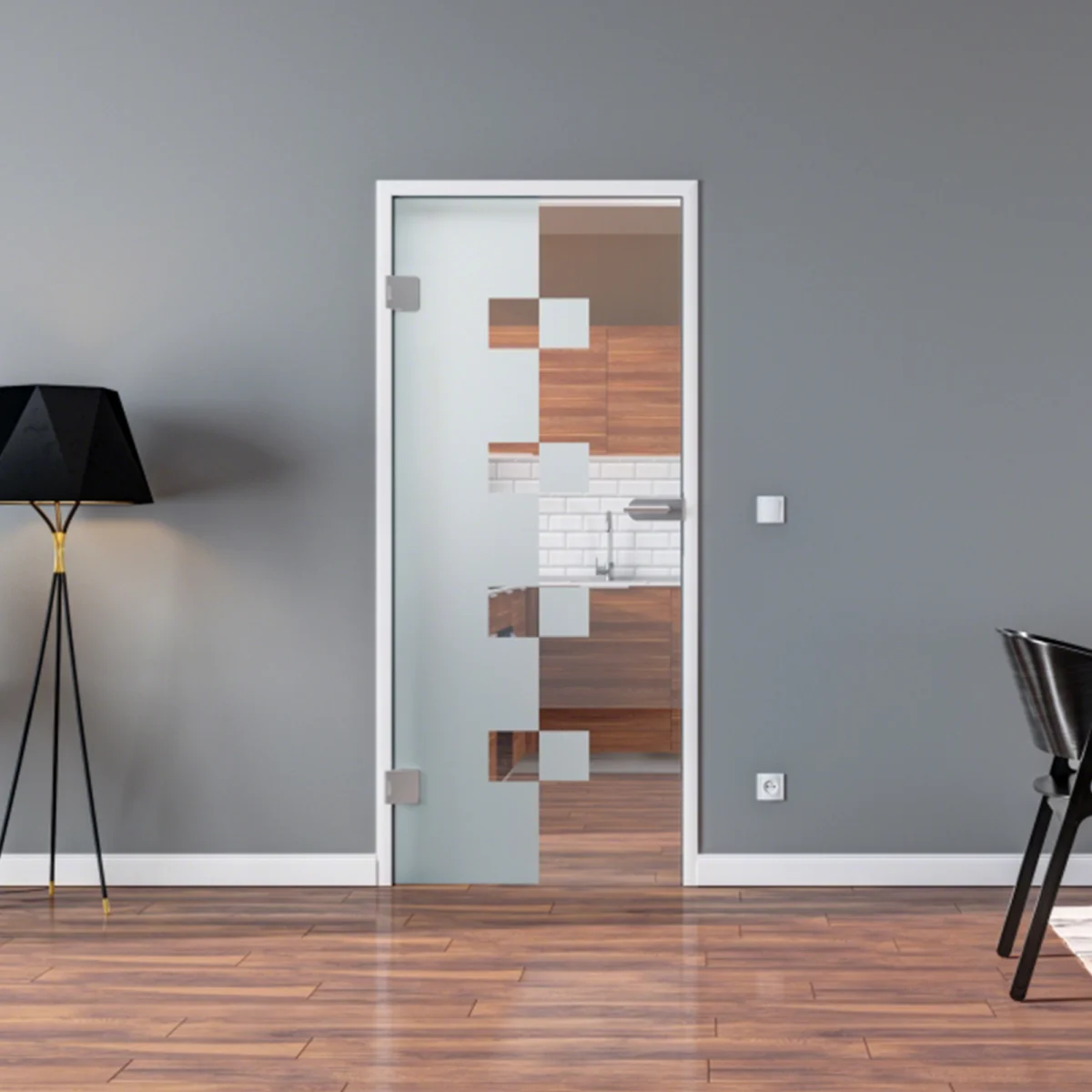 Glastür Komplettset | Design Wolfsburg | Innentür