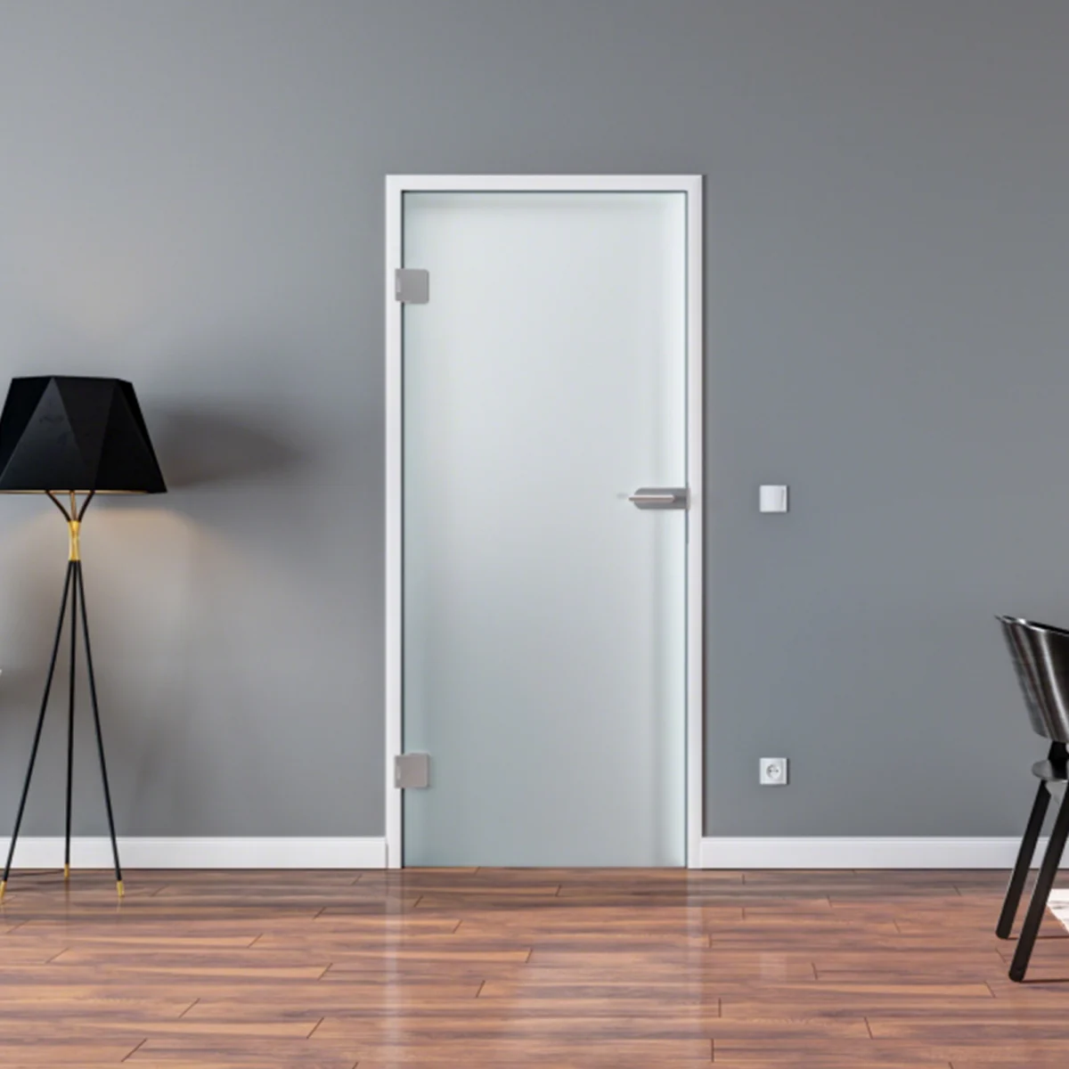 Glastür Komplettset | Design Satiniert | Innentür