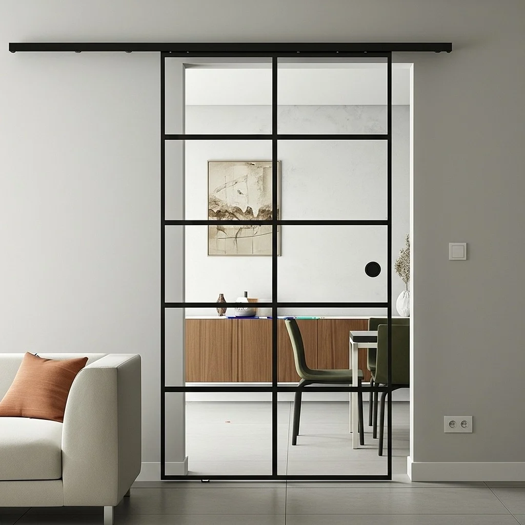 Loft Glasschiebetür Komplettset | Levidor SlimeLine | Design Oldenburg | SoftClose optional