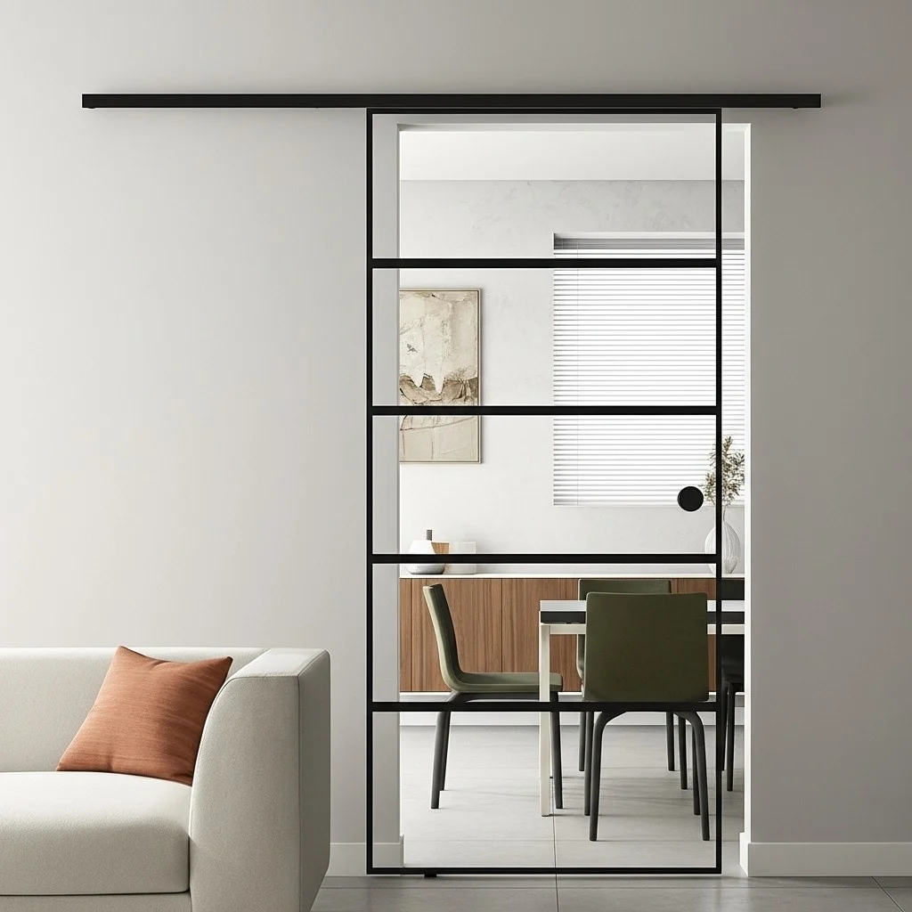 Loft Glasschiebetür Komplettset | Levidor SlimeLine | Design Potsdam | SoftClose optional