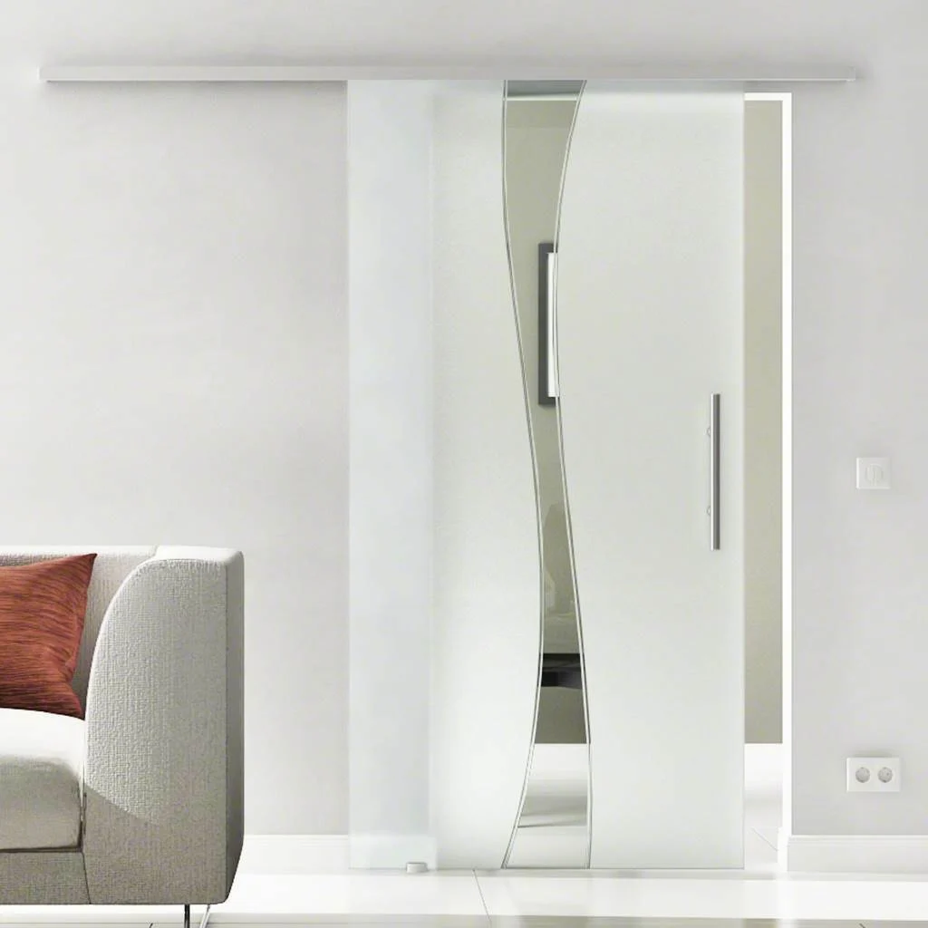 Glasschiebetür Komplettset | Levidor SlimeLine | Design Bremen | SoftClose optional