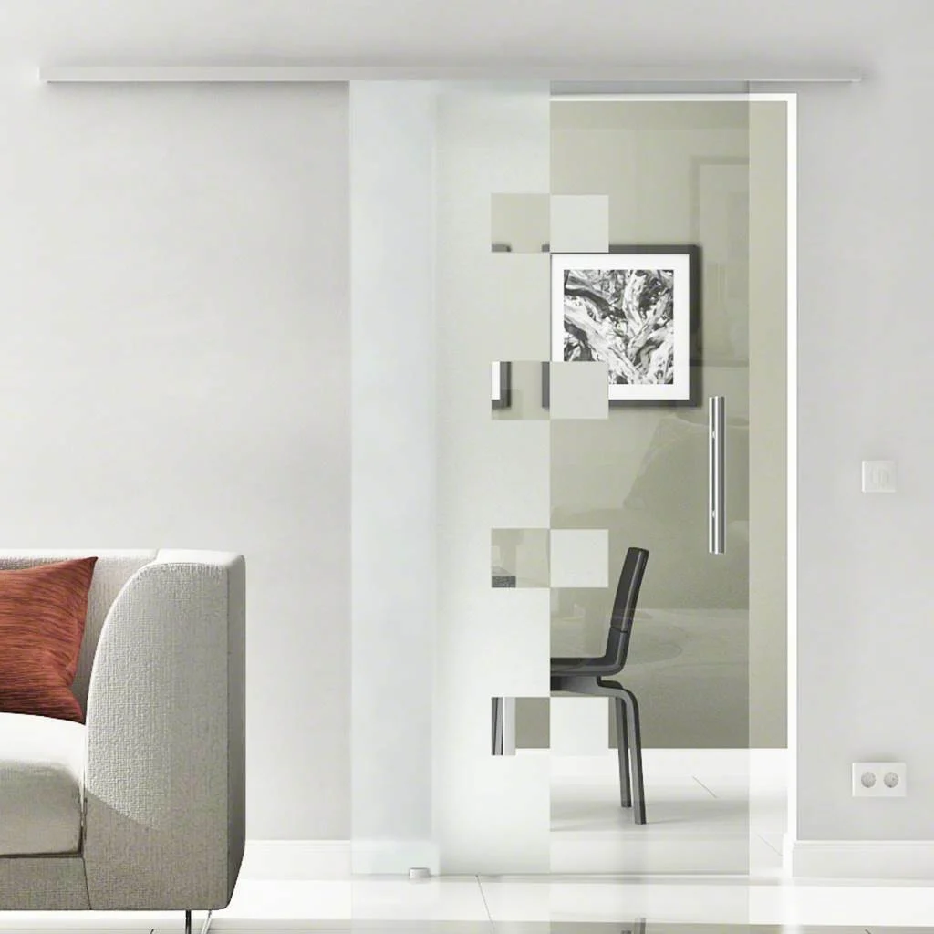 Glasschiebetür Komplettset | Levidor SlimeLine | Design Wolfsburg | SoftClose optional