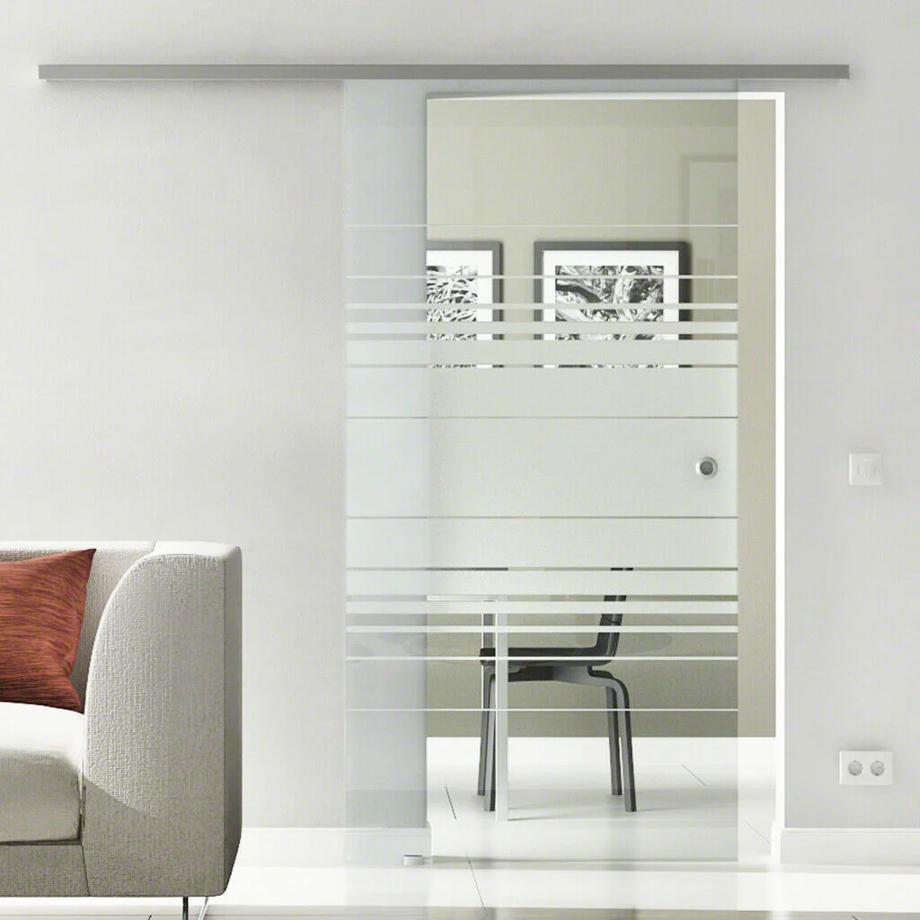 Glasschiebetür Komplettset | Levidor SlimeLine | Design Hamburg | SoftClose optional